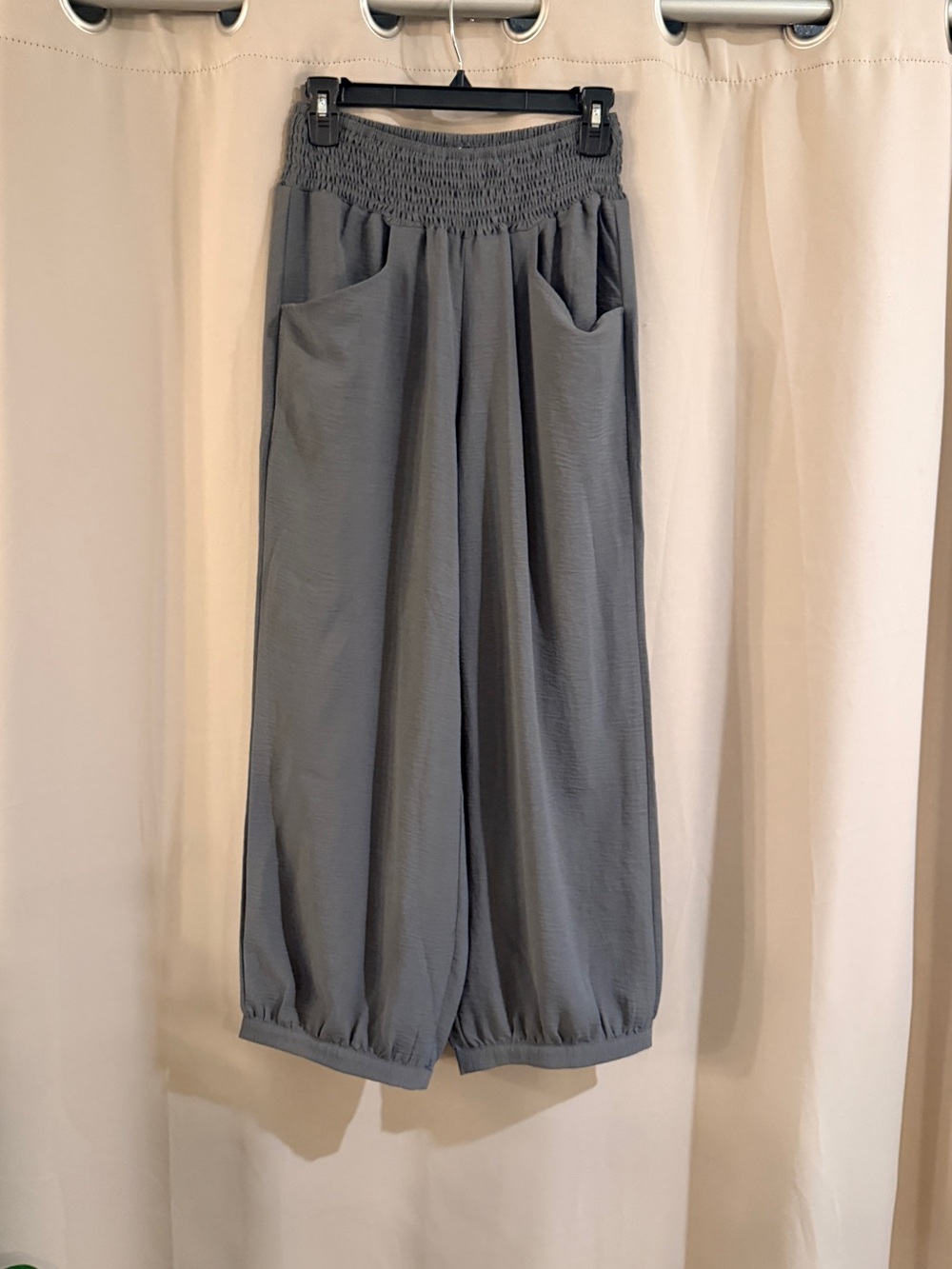 Women’s Elastic Waist Wide-Leg Pants - Gray